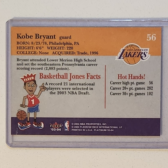 KOBE BRYANT BASKETBALL CARD - Picture 2 of 2